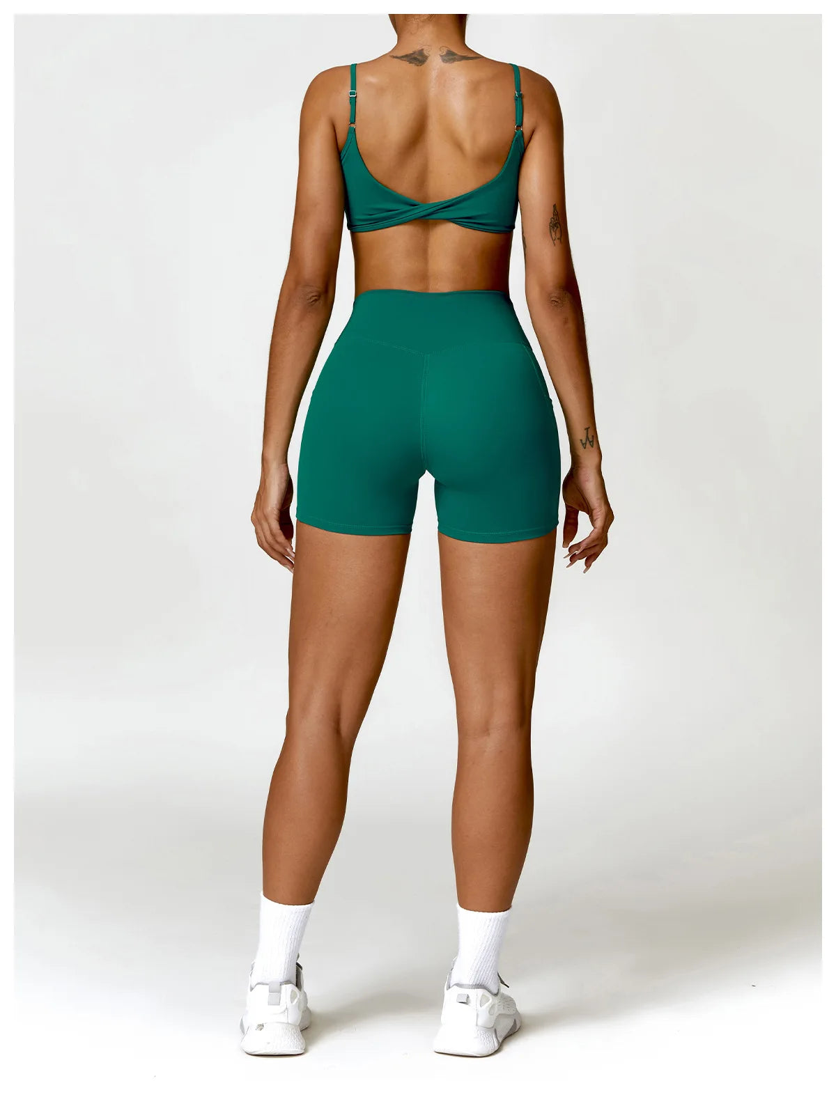 High Waist Pocket Yoga Shorts –