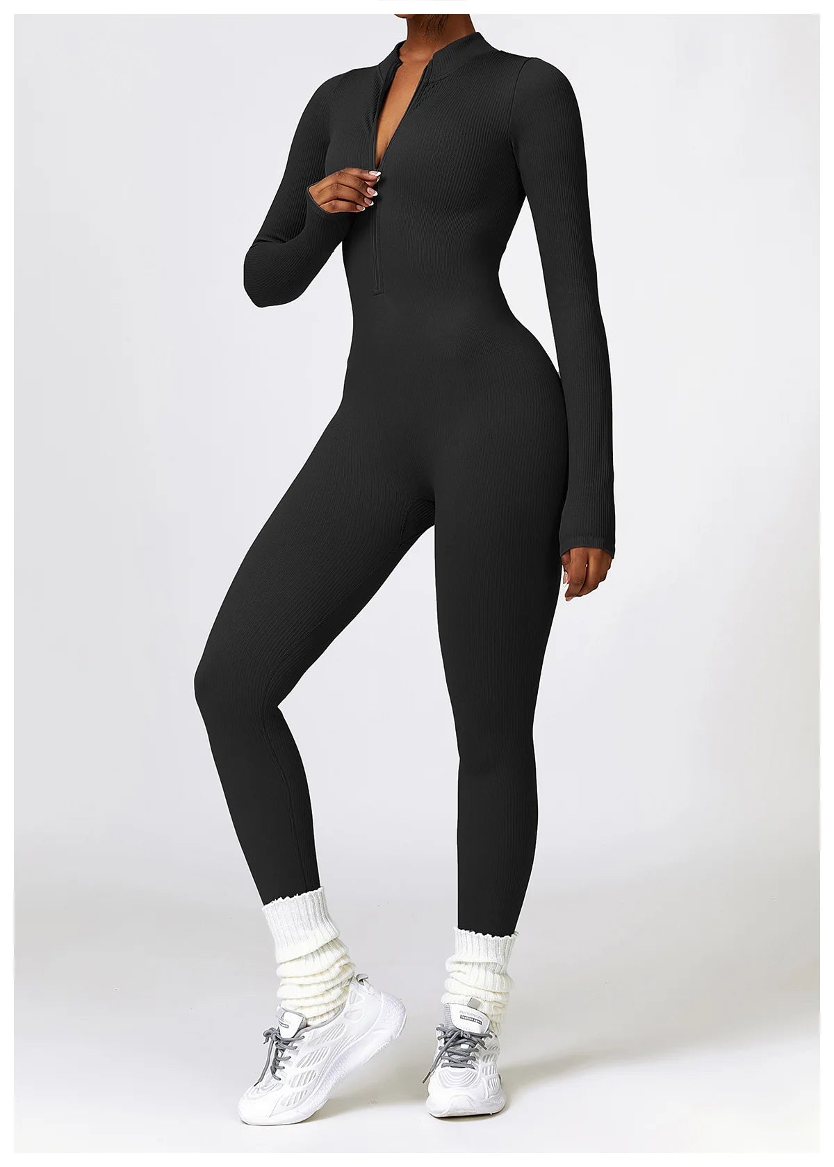 Long Sleeve Ribbed Bodysuit