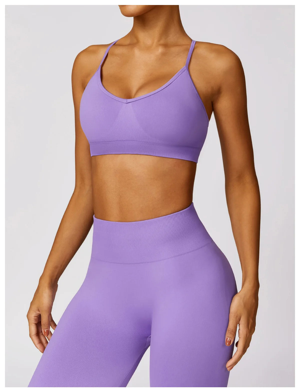 Seamless Criss Cross Fitness Bra – Padded