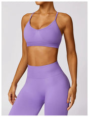 Seamless Criss Cross Fitness Bra – Padded