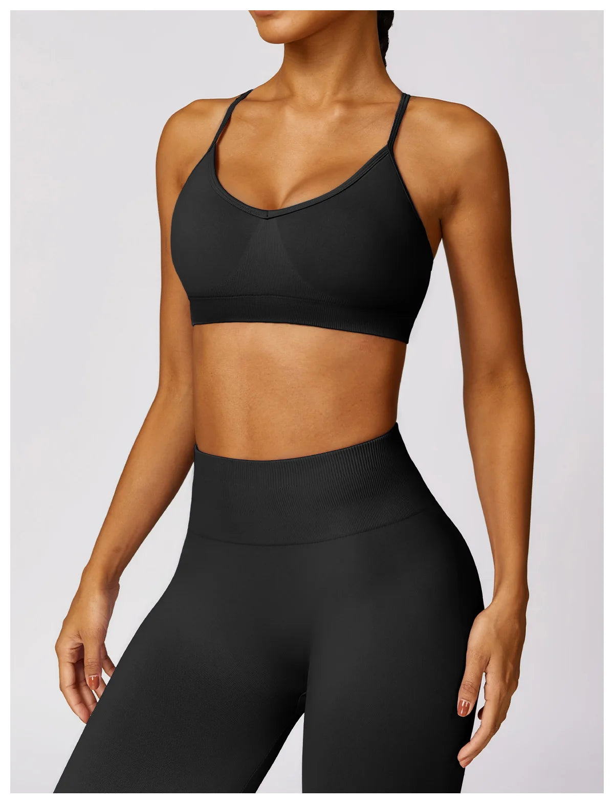 Seamless Criss Cross Fitness Bra – Padded