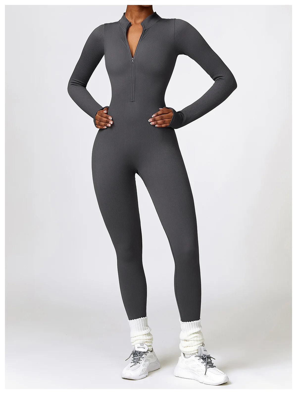 Long Sleeve Ribbed Bodysuit