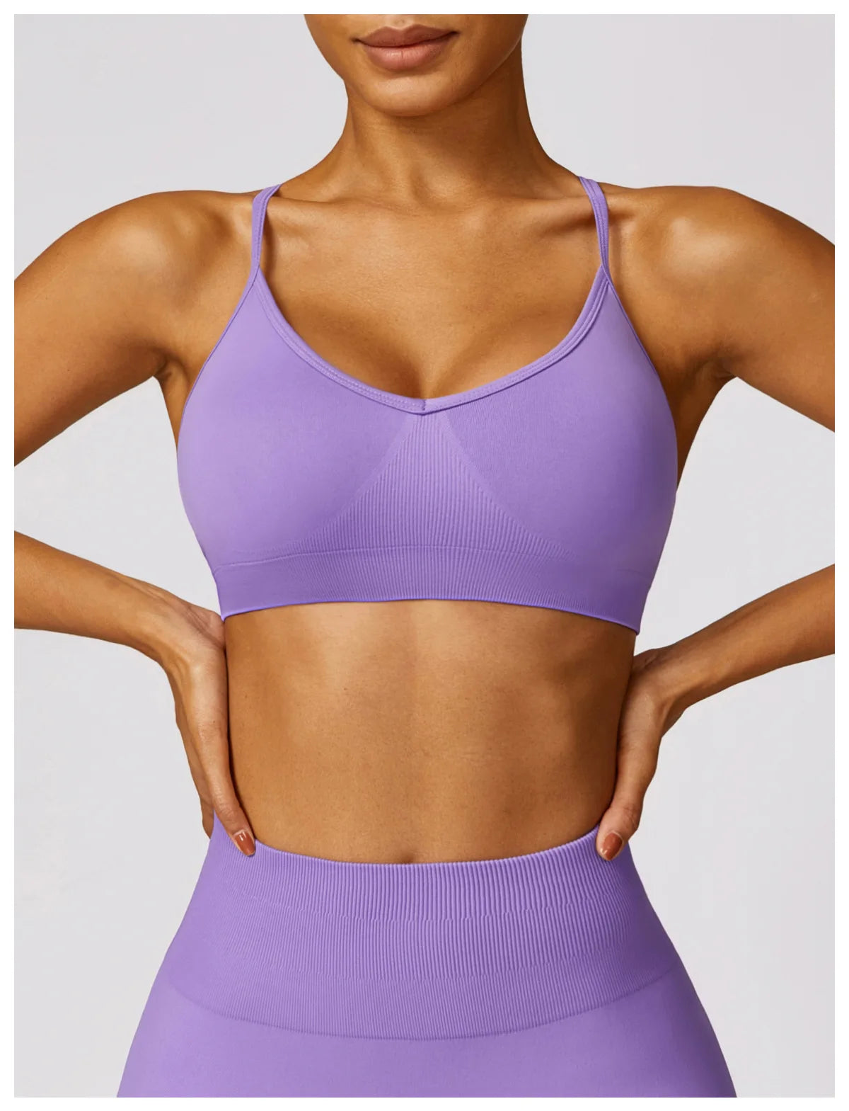 Seamless Criss Cross Fitness Bra – Padded