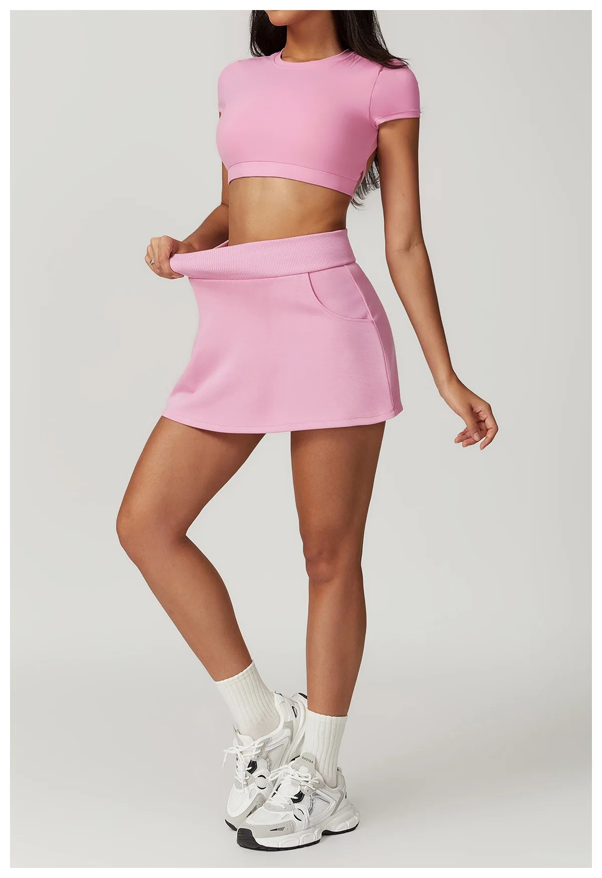 Ultra Slim Yoga Shorts with Pocket – Mini Skirt Info