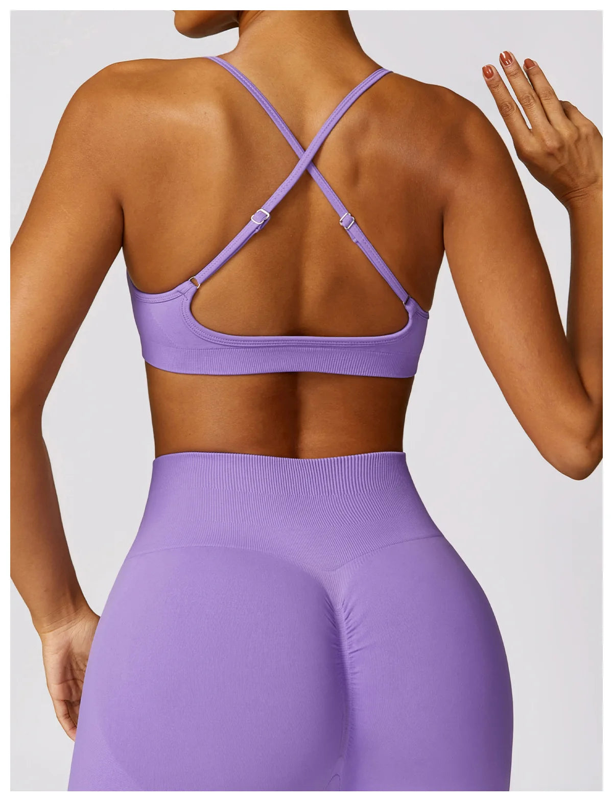 Seamless Criss Cross Fitness Bra – Padded