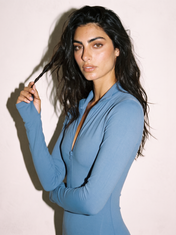 Alicia Jumpsuit in Blue, side close-up