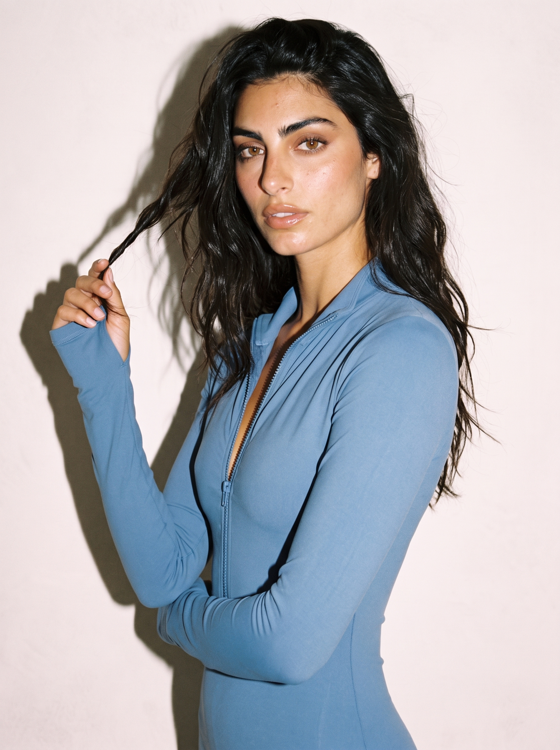 Alicia Jumpsuit in Blue, side close-up