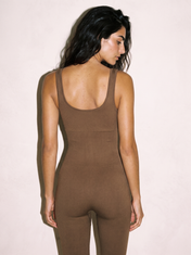 Aya Bodysuit in Brown, back view