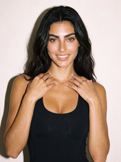 Elise Backless Playsuit in Black, front close-up
