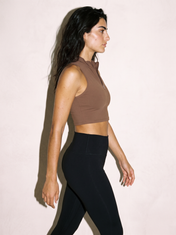 Sienna Crop Top in Brown, side view