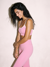 Chiara Sports Top in Pink, side close-up