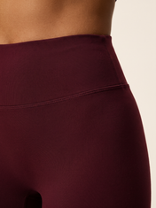 Livia Wide Leg Leggings in Dark Red, fabric detail