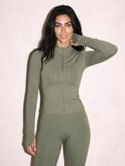 Aurelia Jacket Green in Green, front view