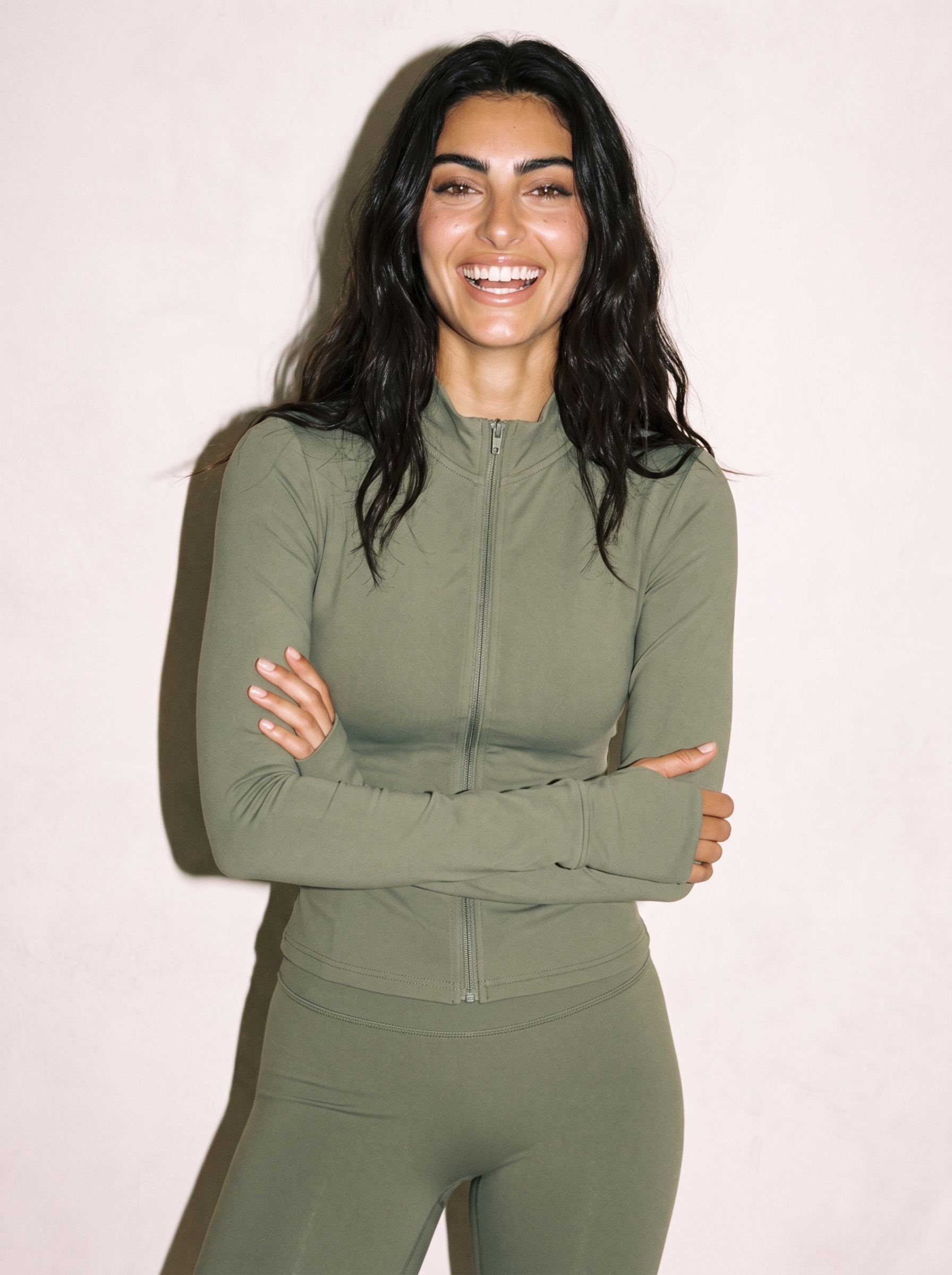 Aurelia Jacket Green in Green, front close up