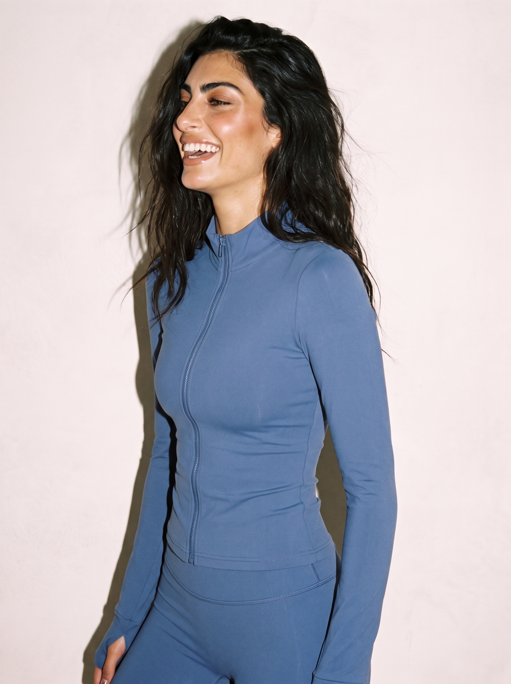 Aurelia Jacket Blue in Blue, side close up