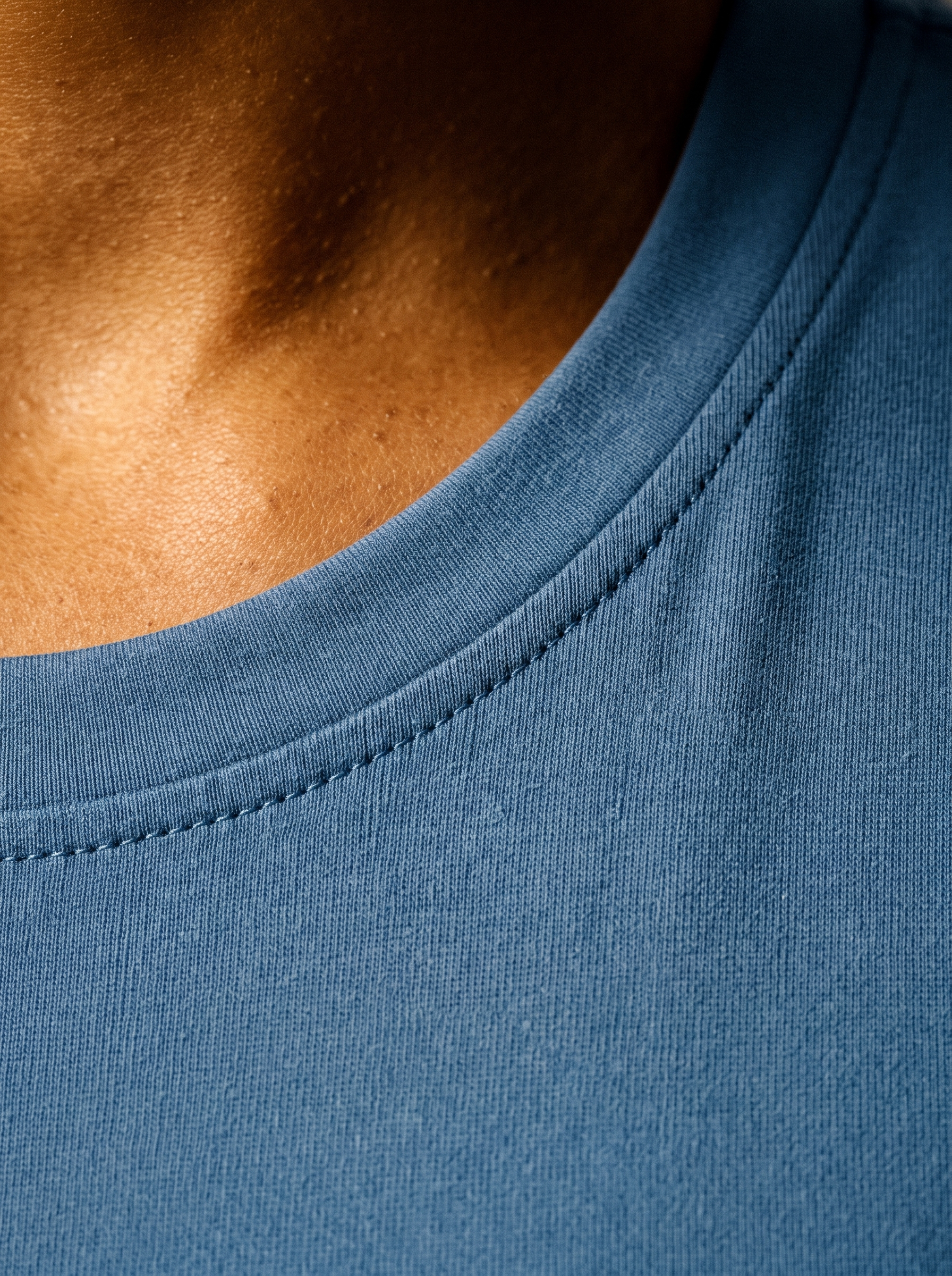 Stella Top Blue in Blue, fabric detail