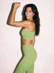 Agata Sports Bra in Grass Green, side view
