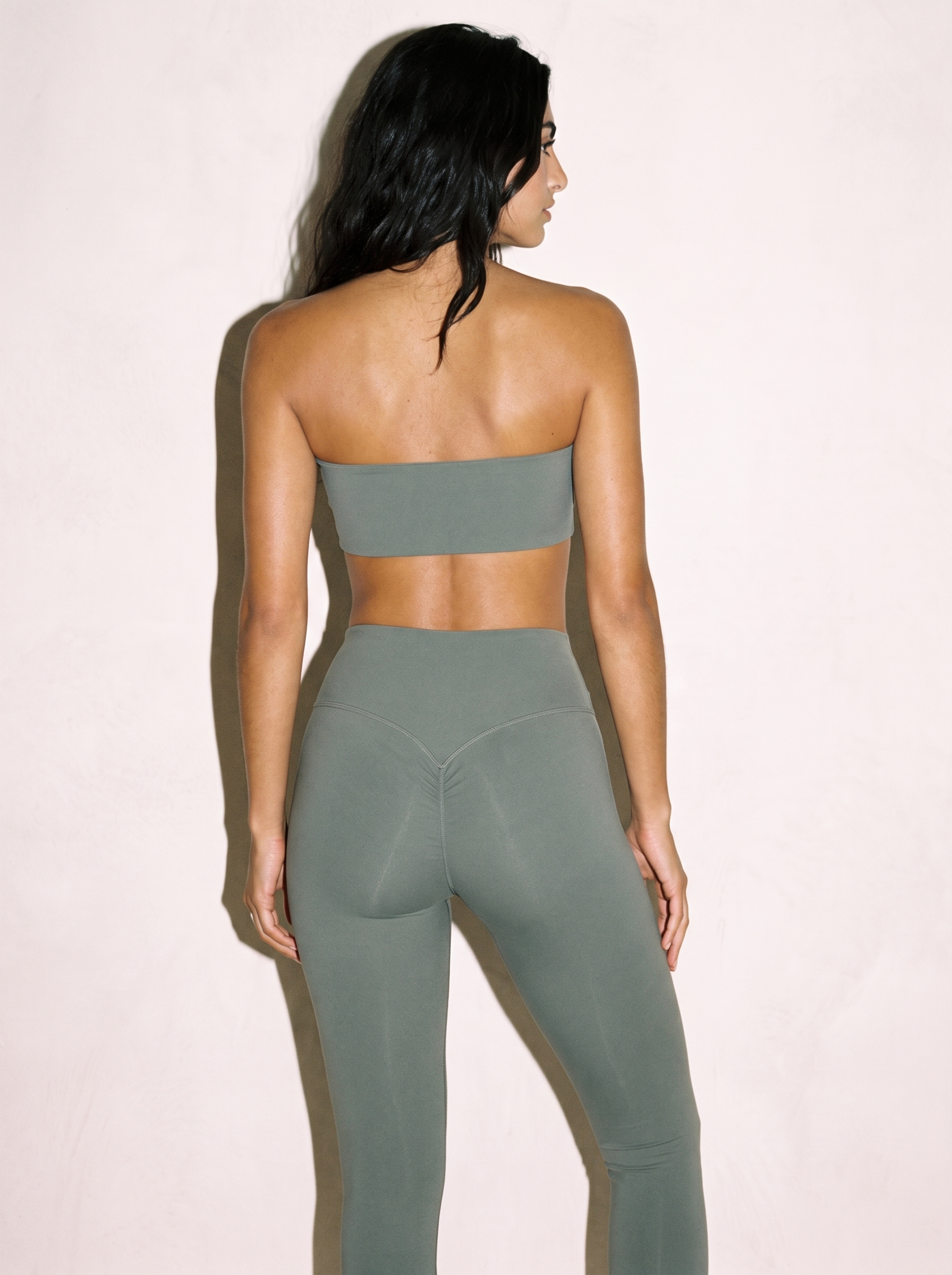 Nina Comfort Bra in Gray, back view